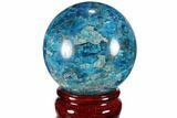 Bright Blue Apatite Sphere - Madagascar #100311-1